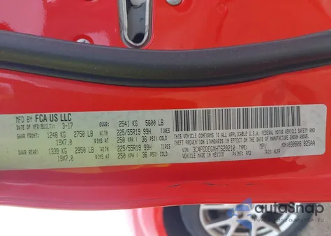 2017 Dodge Journey Gt Awd from USA, damaged, VIN 3C4PDDEGXHT620210